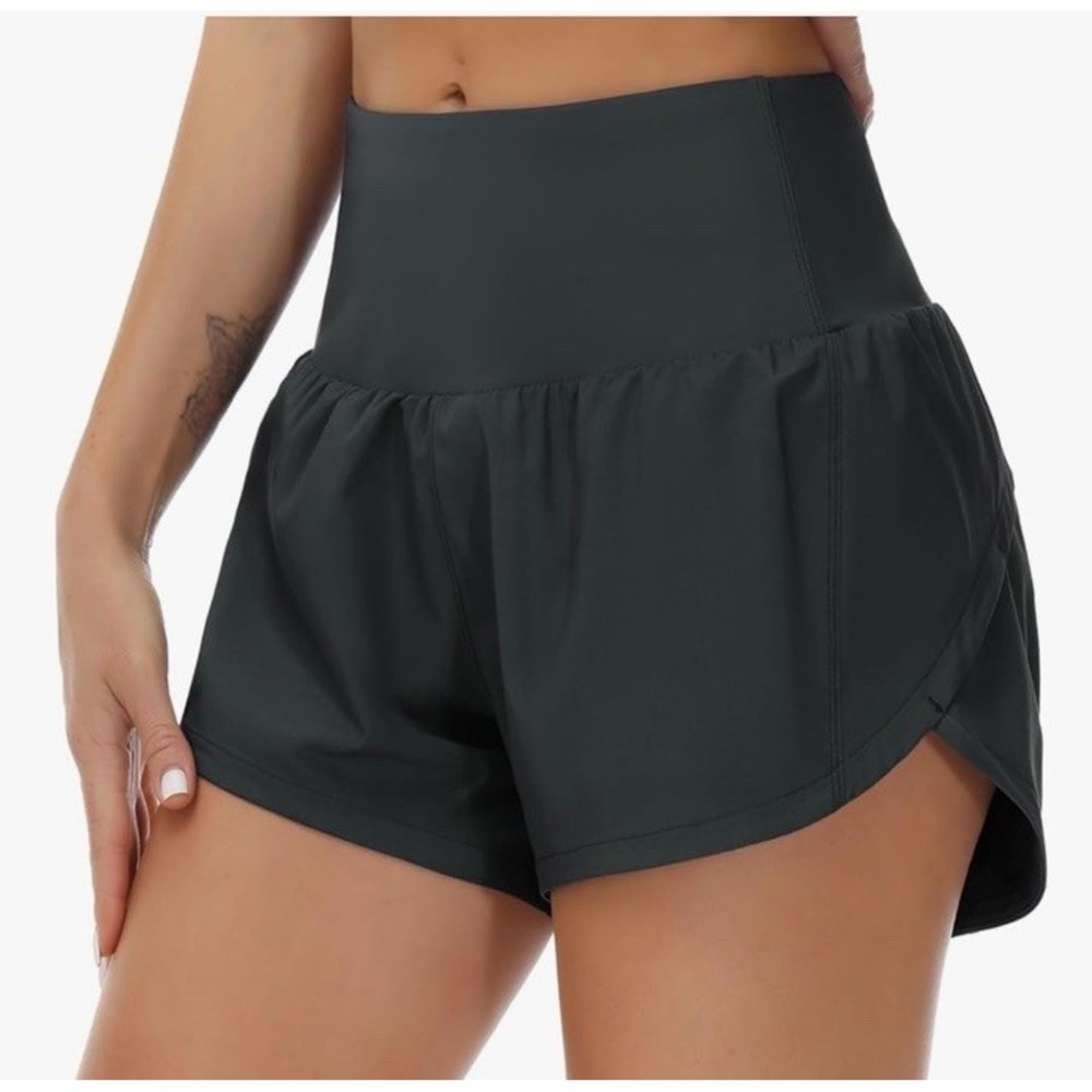 Womens High Waisted Running Shorts Quick Dry Athletic Workout Shorts Size XS